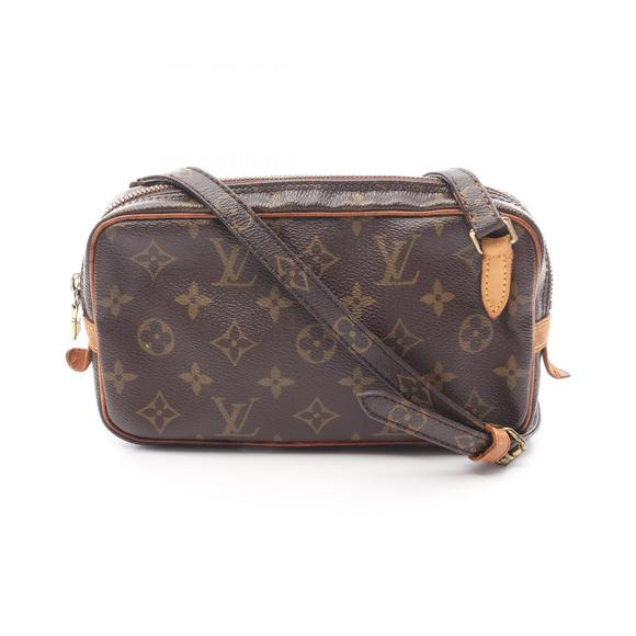 Louis Vuitton Marly Bandouliere Monogram Shoulder Bag Leather Brown - Picture 1 of 7